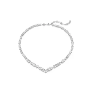 Image of Mesmera necklace Mixed Cuts White Rhodium Plated Necklace 5665242