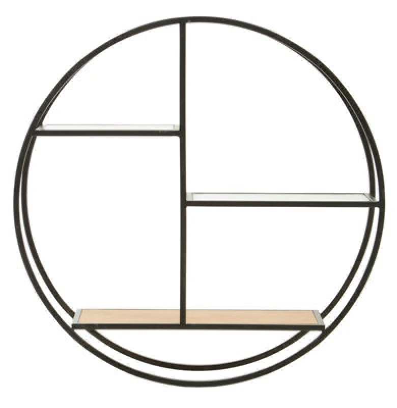 Image of Premier Housewares Stylish Three Tier Shelf, Space Saving Display Shelf, Versatile Bedroom Shelf, Compact Living Room Shelf Black