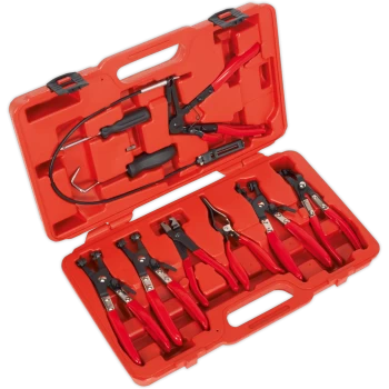 Image of Sealey 9 Piece Hose Clamp Removal Tool Kit