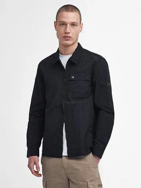Image of Barbour International Shell Inline Overshirt - XXL Black Shirts male MOS0386BK11 XXL