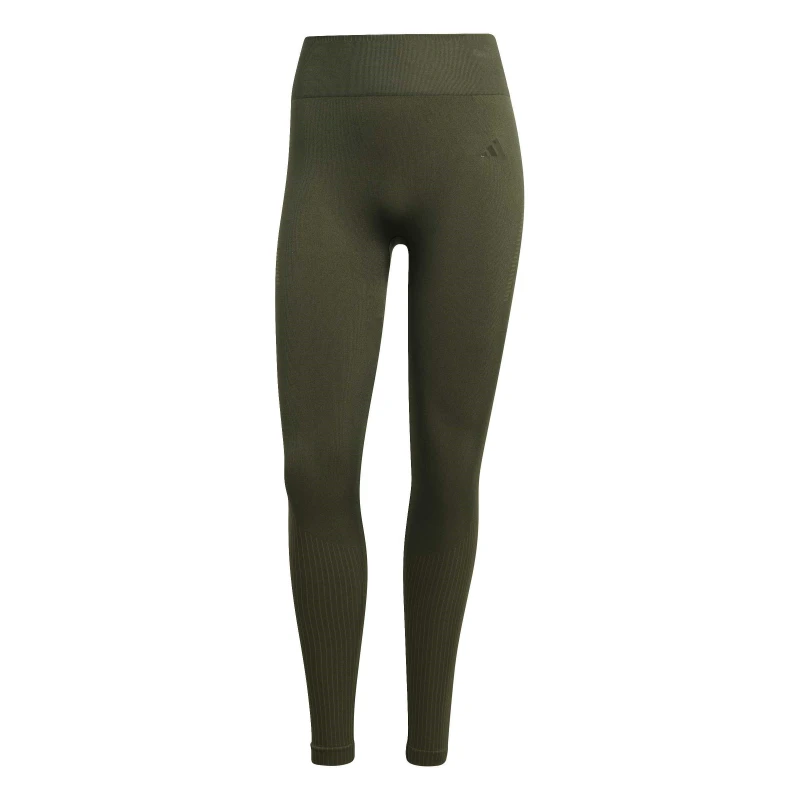 Image of adidas Workout Essentials Full-Length Knit Leggings Womens Khaki female S (8-10)