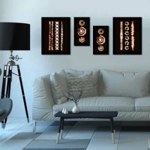 Image of 4P3040SCT002 Multicolor Decorative Framed MDF Painting (4 Pieces)