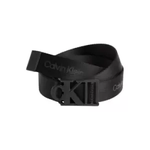 Image of Calvin Klein Jeans Monogram Logo Webbing Belt 35MM - Black