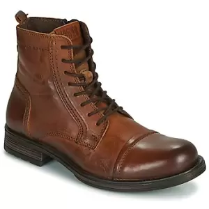 Image of Jack Jones JFW RUSSEL LEATHER mens Mid Boots in Brown,11.5,6,7,10