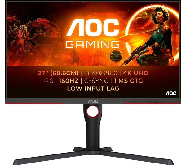 Image of AOC G3 27" U27G3X/BK 4K Ultra HD IPS Gaming LED Monitor
