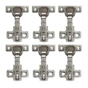 Image of Nickel Effect Metal Concealed Hinge Pack of 6