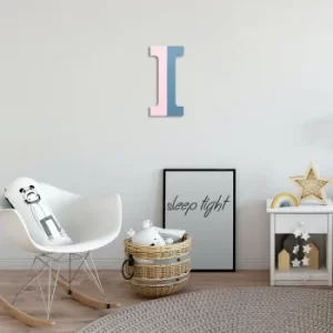 Image of Alphabet I Multicolor Decorative Wooden Wall Accessory