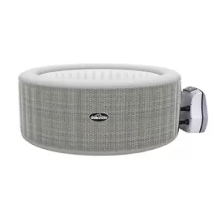 Image of Dellonda 2-4 Person Inflatable Hot Tub Spa with Smart Pump - Rattan Effect