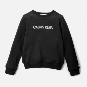 Image of Calvin Klein Institutional Logo Sweatshirt - CK Black - 8-9 Years