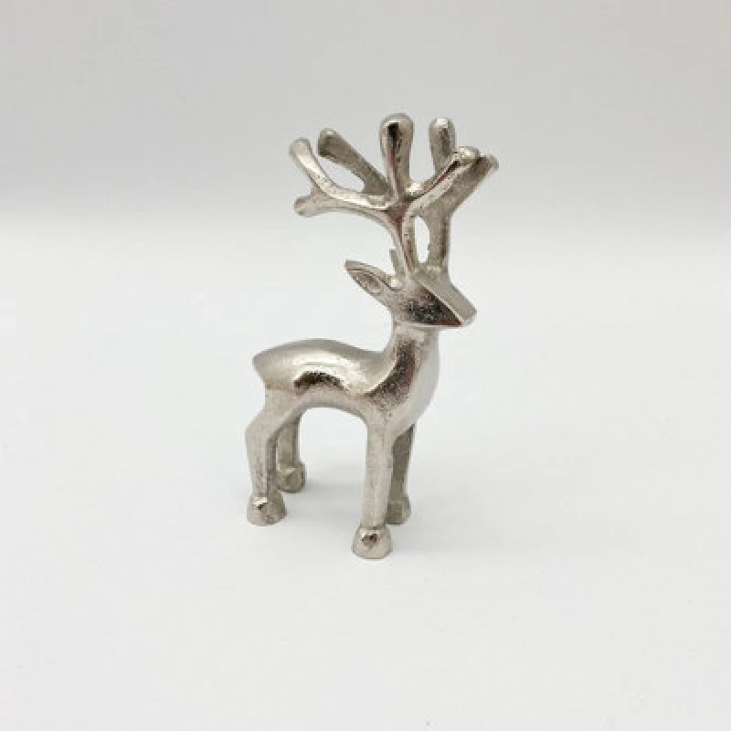 Image of Minster Nickel Plated Reindeer - L3 X W6 X H10 Cm