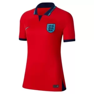Image of Nike England Away Shirt 2022 2023 Womens - Red