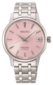 Image of Seiko Presage Womens Stainless Steel Bracelet Pink Watch