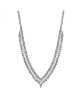 Image of Jon Richard Pearl And Crystal V Necklace