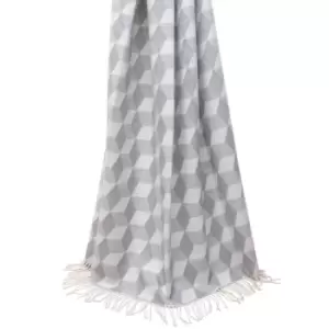 Image of Riva Home Aspect Geometric Throw (130 x 180 cm) (Silver)