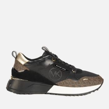 Image of Michael Kors Womens Theo Running Style Trainers - Black - UK 4