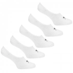 Image of Slazenger Invisible 5 Pack Socks Ladies - White