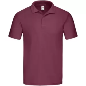 Image of Fruit of the Loom Mens Original Polo Shirt (M) (Burgundy)