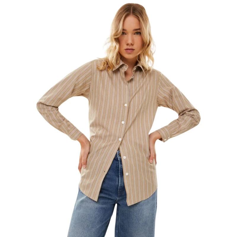 Image of La Petite Etoile Womens blouse La Petite Etoile Omine Beige Female S