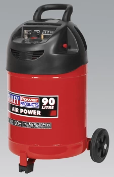 Image of Sealey SAC03290 Compressor 90ltr Belt Drive 1.5hp Oil Free