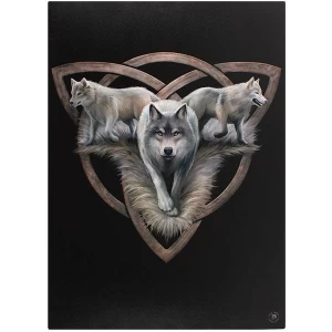 Image of Large Wolf Trio Canvas Picture by Anne Stokes