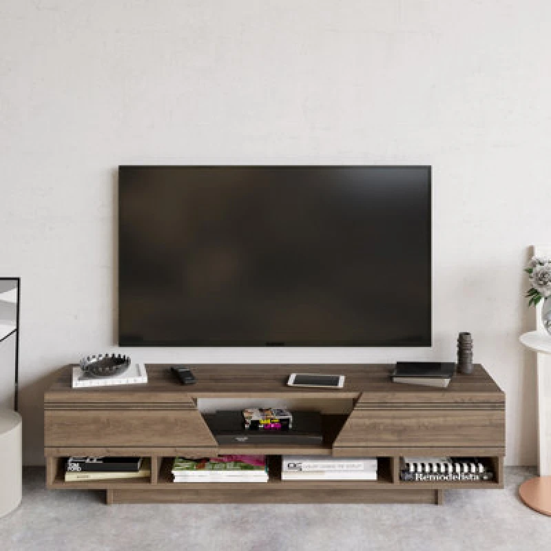 Image of Decorotika Aspatria TV Stand TV Unit Walnut