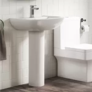 Image of Modern Pedestal Basin 605mm - Ashford