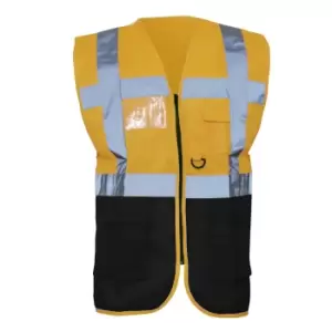 Image of Yoko Hi-Vis Premium Executive/Manager Waistcoat / Jacket (M) (Orange/Black)
