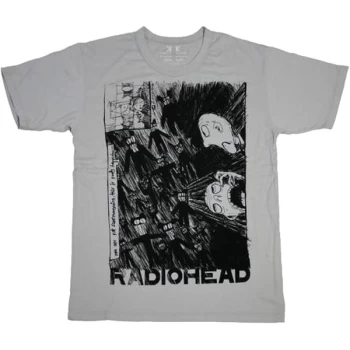 Image of Radiohead - Scribble Unisex Large T-Shirt - Grey