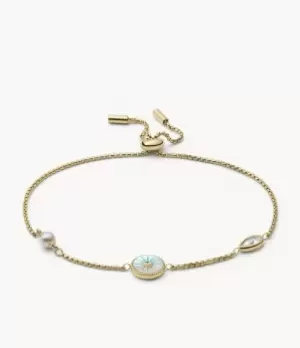 Image of Fossil Women Val Blue Crush Ombre Mother-of-Pearl Station Bracelet