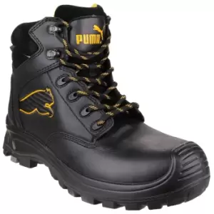 Image of Puma Safety Footwear Mens Borneo Mid Leather S3 HRO SRC Safety Boots UK Size 10 (EU 44)