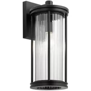 Image of Elstead Kichler Barras Outdoor Wall Lantern Black, IP44