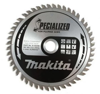 Image of Makita SPECIALIZED Plunge Saw Wood Cutting Saw Blade 165mm 48T 20mm