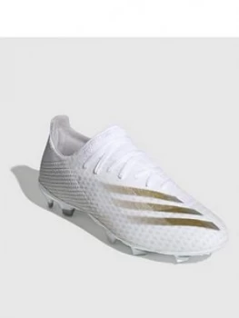 Image of Adidas X Ghosted.3 Firm Ground Football Boots - White