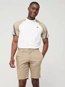 Image of Lacoste Technical Colour Block T-Shirt - White Size M Men