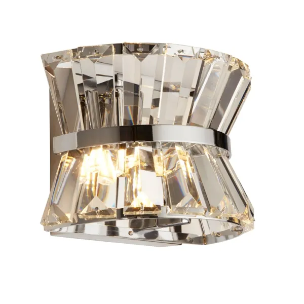 Image of Searchlight Uptown Flush Wall Light - Chrome