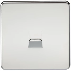 Image of KnightsBridge Screwless Polished Chrome Telephone Master Socket