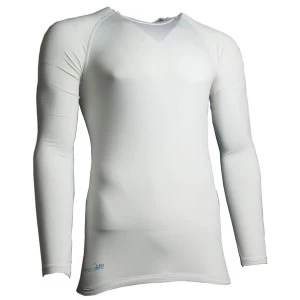 Image of Precision Essential Base-Layer Long Sleeve Shirt White - M Junior 26-28"