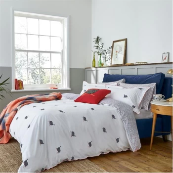 Image of Joules Guinea Fowl Duvet Cover Set - Chalk