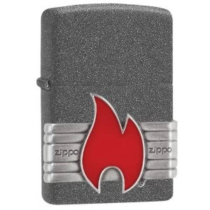 Image of Zippo Unisex's Red Vintage Wrap Iron Stone Windproof Lighter