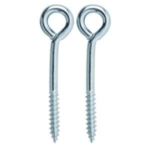 Image of Zinc-plated Metal Large Vine eye (L)75mm Pack of 2
