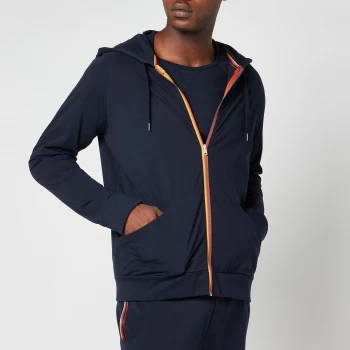 Image of Paul Smith Mens Tape Zip Through Hoodie - Inky - M