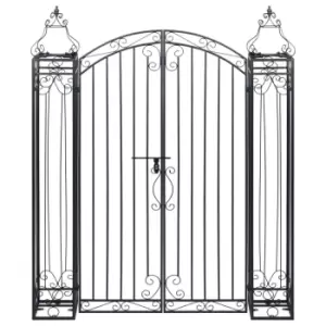 Image of Vidaxl Ornamental Garden Gate Wrought Iron 122x20.5x160cm