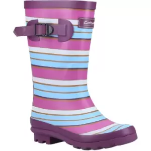 Image of Cotswold Girls Stripe Waterproof Wellington Boots UK Size 9 (EU 27)