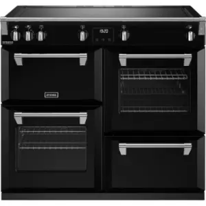 Image of Stoves Richmond Deluxe ST DX RICH D1000Ei ZLS BK 100cm Electric Range Cooker with Induction Hob - Black - A Rated