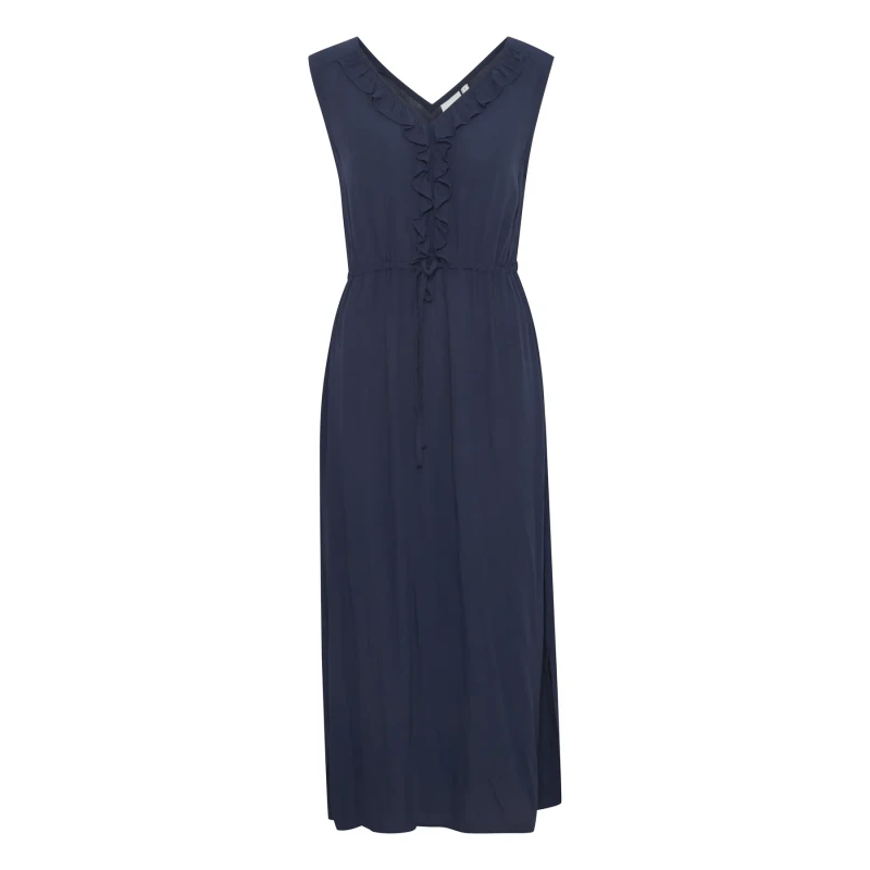 Image of Ichi Womens long dress Ichi Marrakech DR14 Bleu Female M