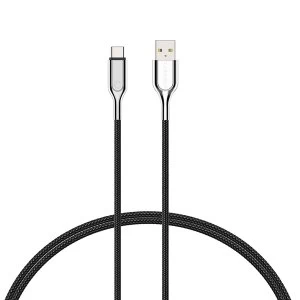 Image of Cygnett CY2679PCUSA Armoured 3.1 USB-C to USB-A (3Amp/60W) Cable 1M- Black