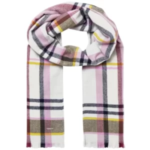 Image of Joules Womens Bridey Checked Warm Handle Scarf Grey Marl Check