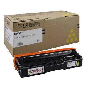 Image of Ricoh 407546 Yellow Laser Toner Ink Cartridge