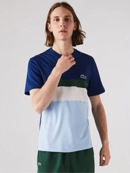 Image of Lacoste Sportswear Block Logo T-Shirt - Navy/Blue