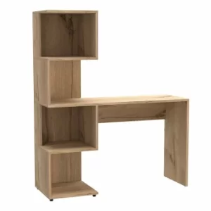 Image of Brooklyn Desk with Tall Shelving Unit, Pine